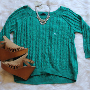 American eagle green 3/4 length sweater